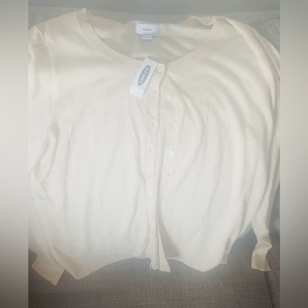Cream Button-Up Women's Sweater